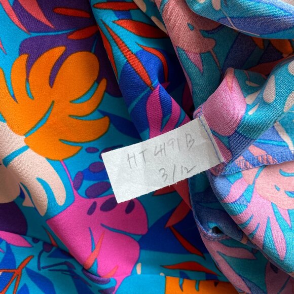 NWOT Haptics by Holly Harper Mock Neck Tank, Bright Tropical Floral, Size S - Picture 6 of 6